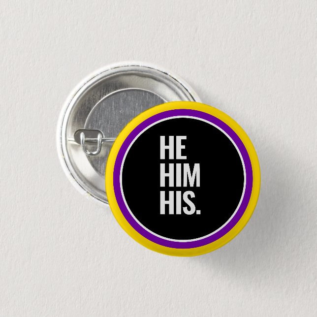 Intersex Pride Button (Front & Back)