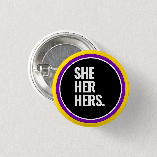 Intersex Pride Button (Front & Back)