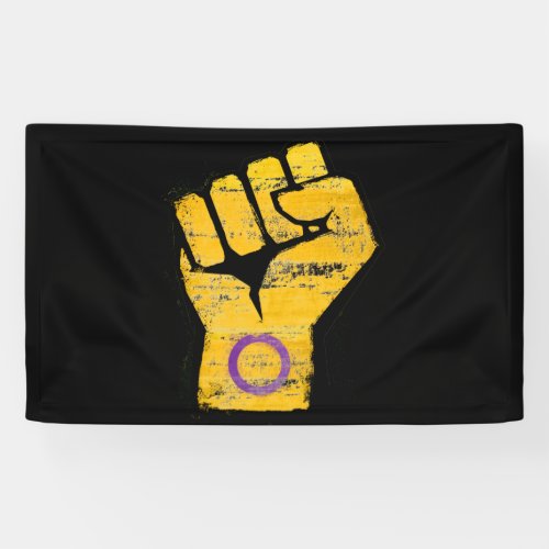 Intersex Pride Fist Banner