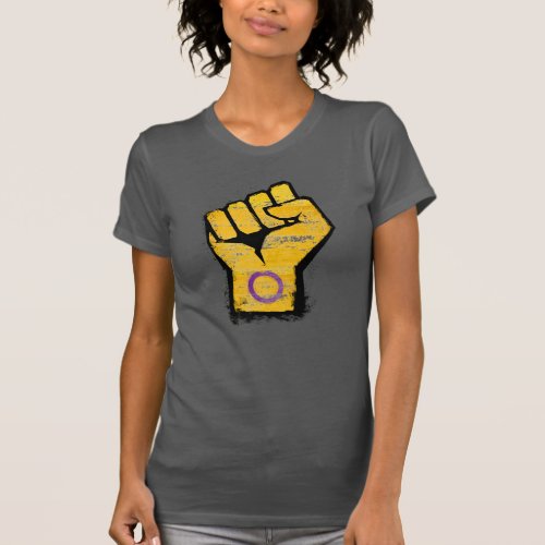 Intersex Pride Fist T_Shirt