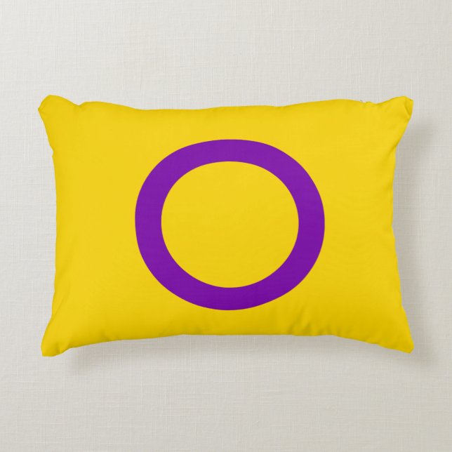 Intersex Pride Flag Accent Pillow (Front)