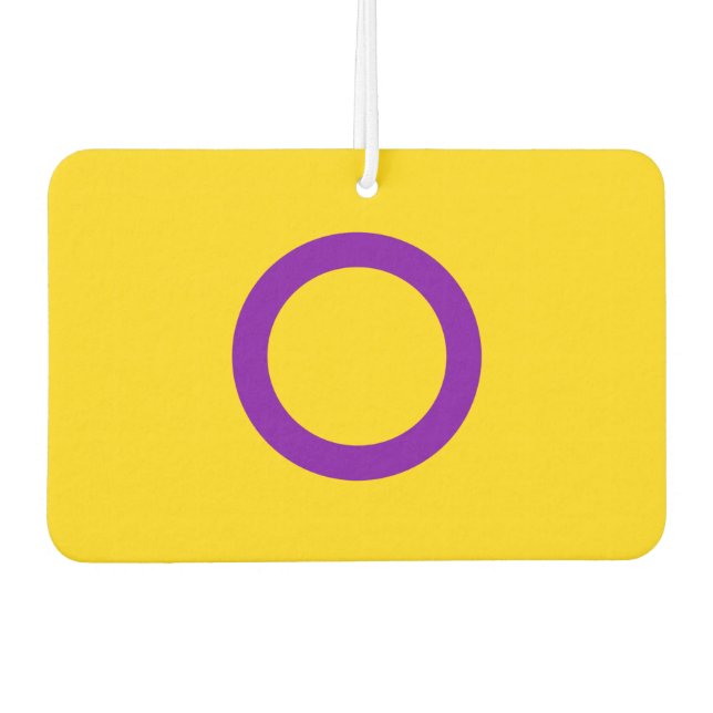 Intersex Pride Flag Air Freshener (Front)