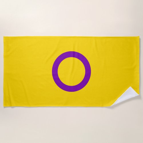 Intersex Pride flag Beach Towel