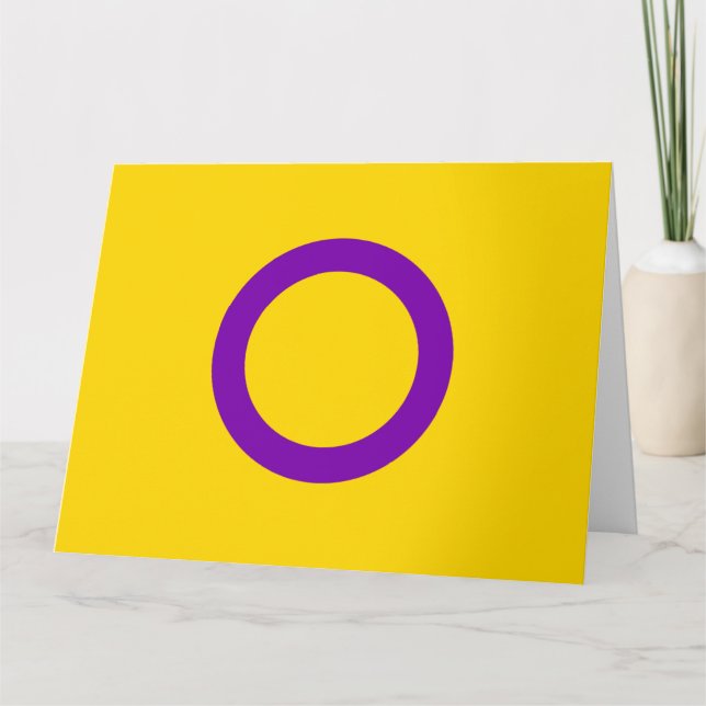 Intersex Pride Flag Card (Front)