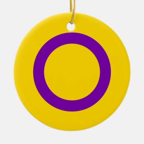 Intersex Pride Flag Ceramic Ornament