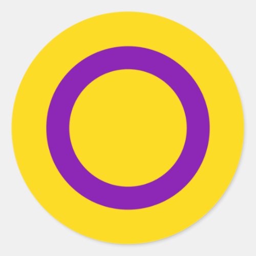Intersex Pride Flag Classic Round Sticker