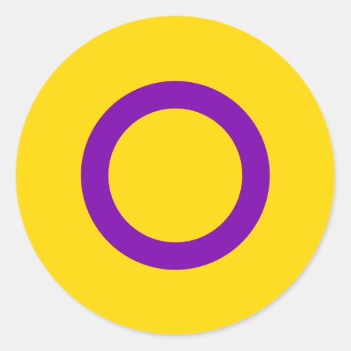 Intersex Pride Flag Classic Round Sticker
