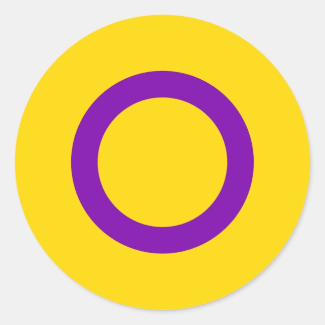 Intersex Pride Flag Classic Round Sticker (Front)