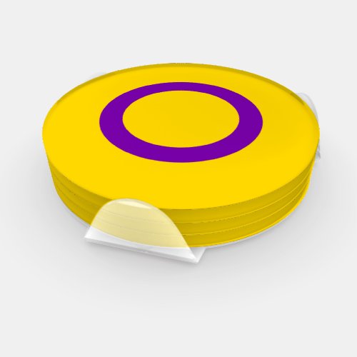 Intersex Pride Flag Coaster Set