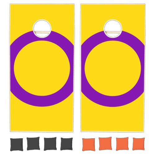 Intersex Pride Flag Cornhole Set