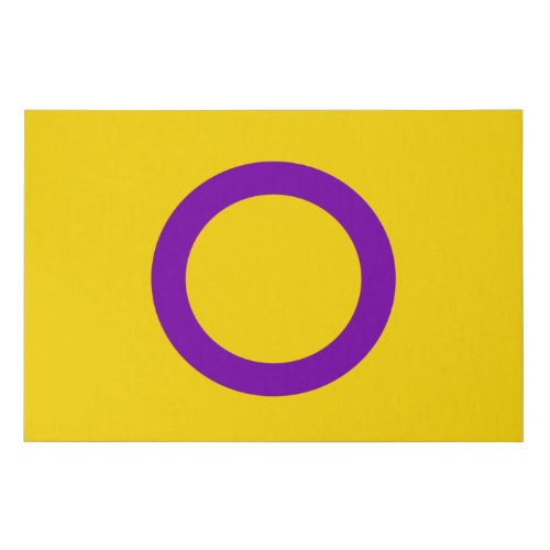 Intersex Pride Flag Faux Canvas Print