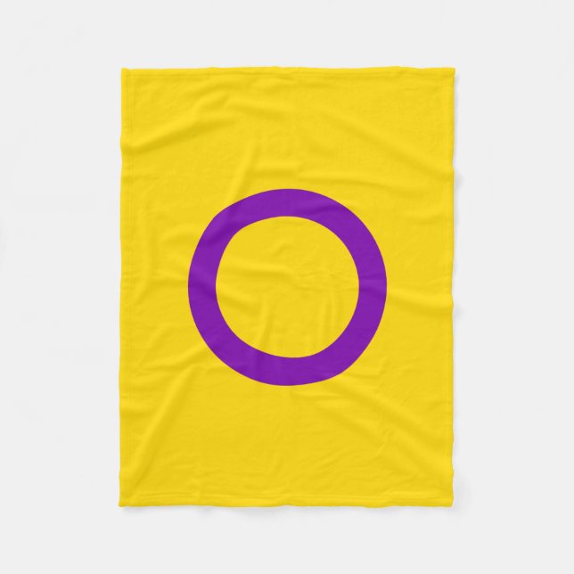 Intersex Pride Flag Fleece Blanket (Front)