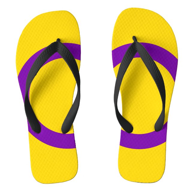 Intersex Pride Flag Flip Flops (Footbed)