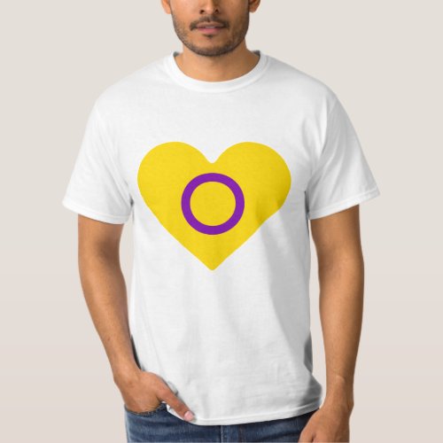 Intersex Pride Flag Heart T_Shirt