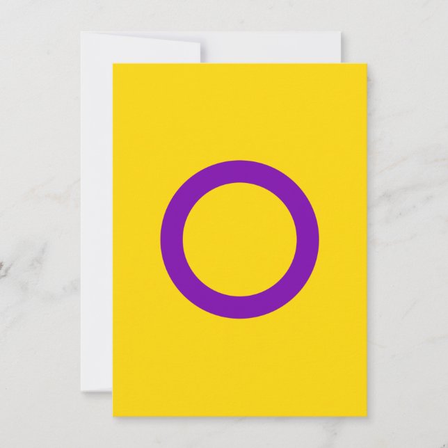 Intersex Pride Flag Holiday Card (Front)