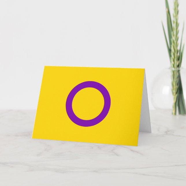Intersex Pride Flag Holiday Card (Front)