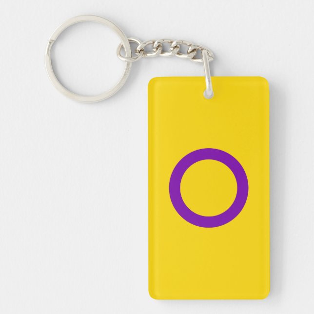 Intersex Pride Flag Keychain (Front)