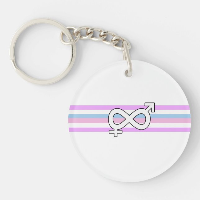 Intersex Pride Flag Keychain (Front)