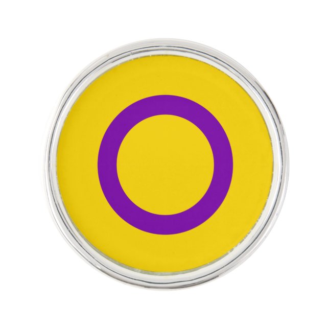 Intersex Pride Flag Lapel Pin (Front)