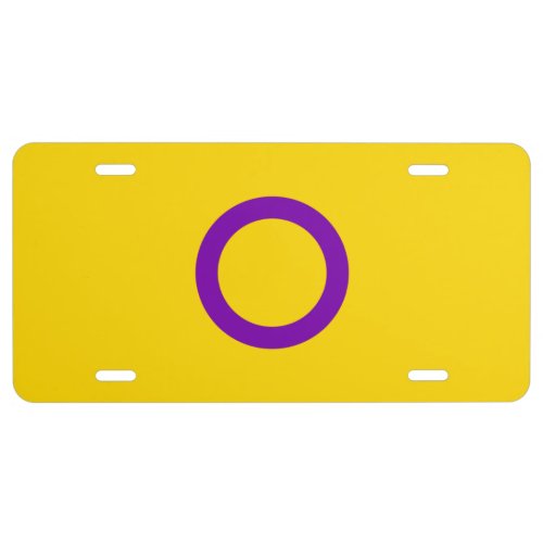 Intersex Pride flag License Plate