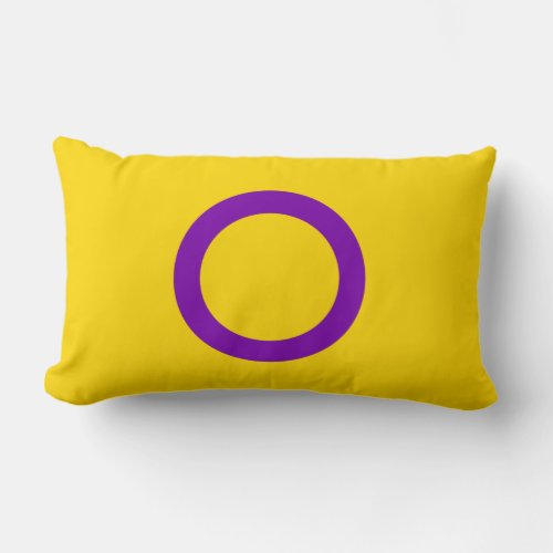 Intersex Pride Flag Lumbar Pillow