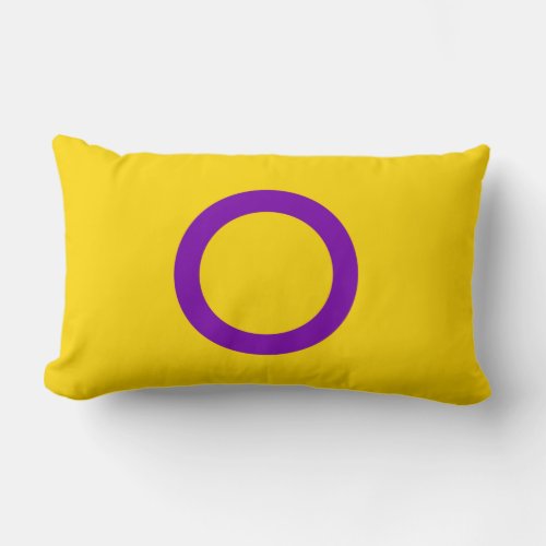 Intersex Pride Flag Lumbar Pillow