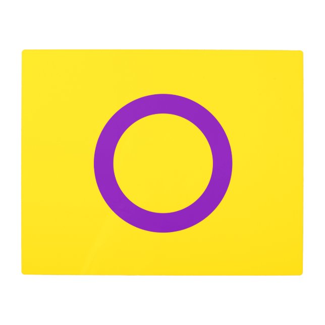 Intersex Pride Flag Metal Print (Front)