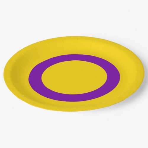 Intersex Pride Flag Paper Plates