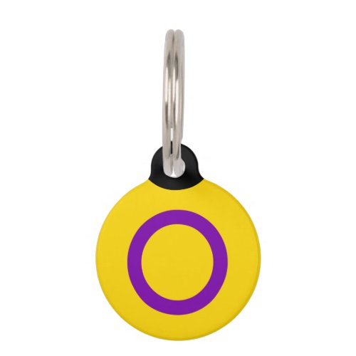 Intersex Pride Flag Pet ID Tag