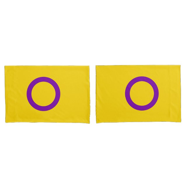 Intersex Pride Flag Pillow Case (Front-Set)