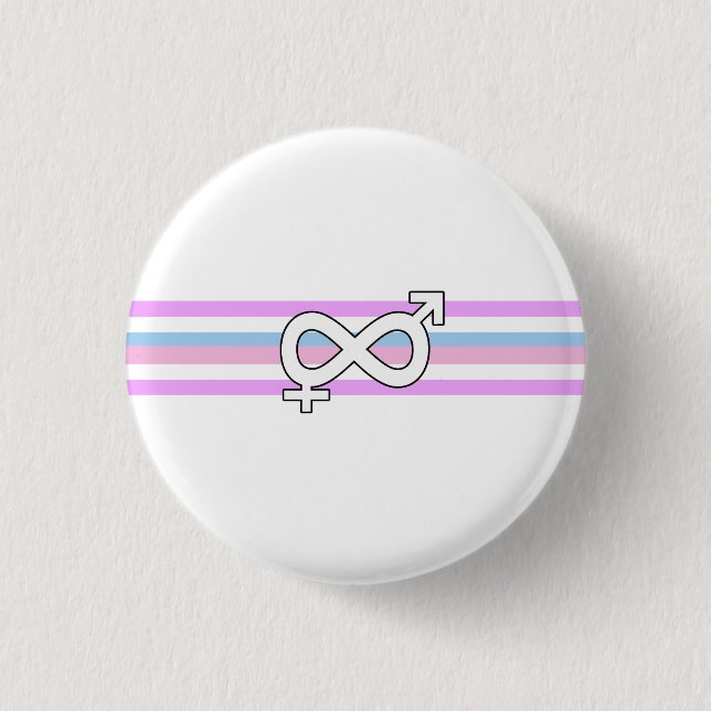 Intersex Pride Flag Pinback Button (Front)