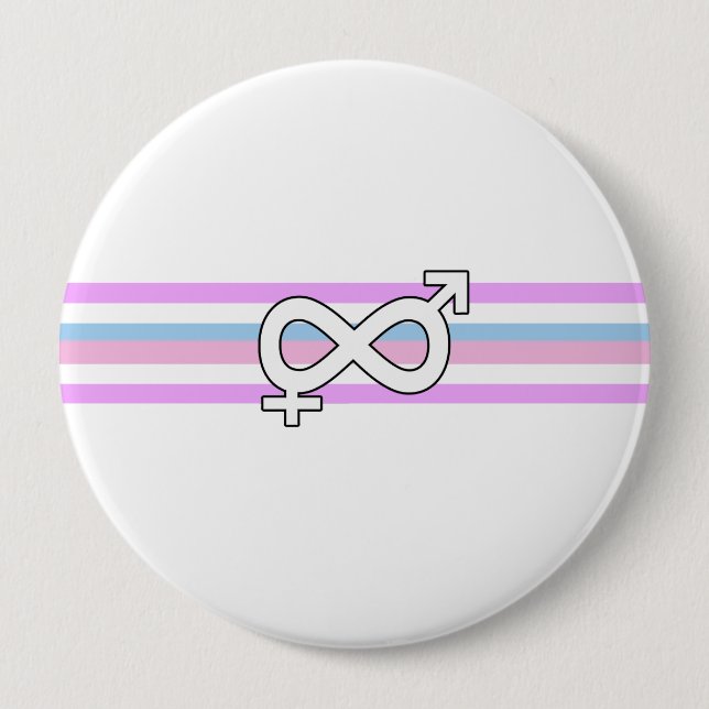 Intersex Pride Flag Pinback Button (Front)
