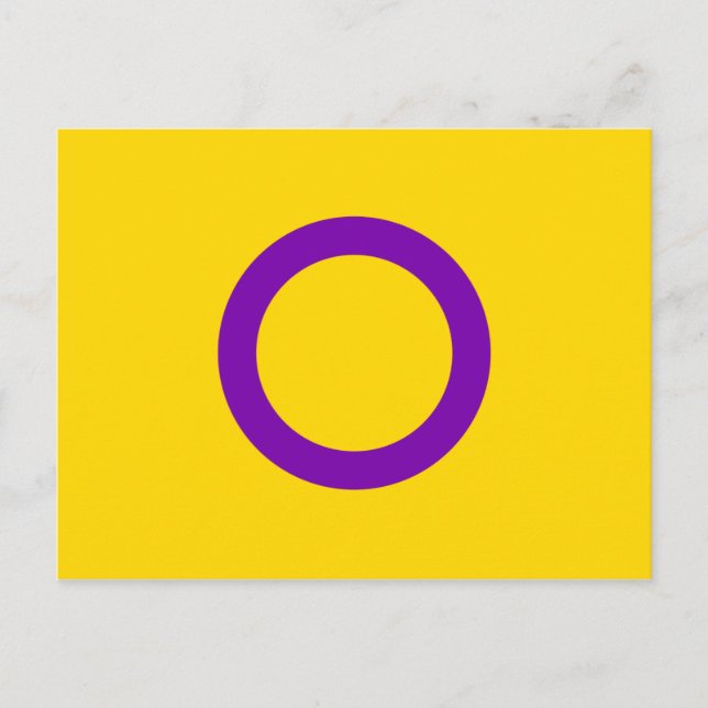 Intersex Pride Flag Postcard (Front)