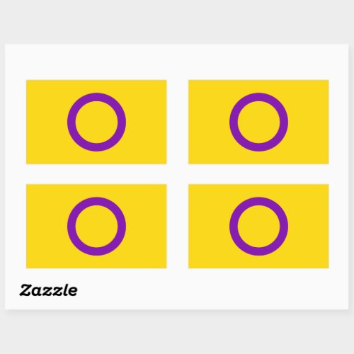 Intersex Pride Flag Rectangular Sticker