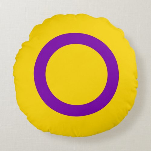 Intersex Pride Flag Round Pillow