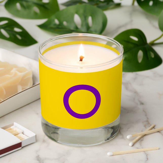 Intersex Pride Flag Scented Candle (Lit)