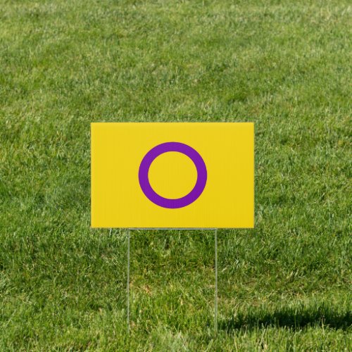 Intersex Pride Flag Sign