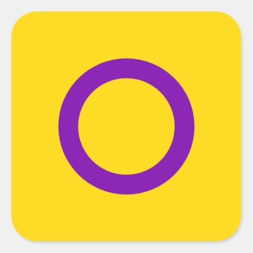 Intersex Pride Flag Square Sticker