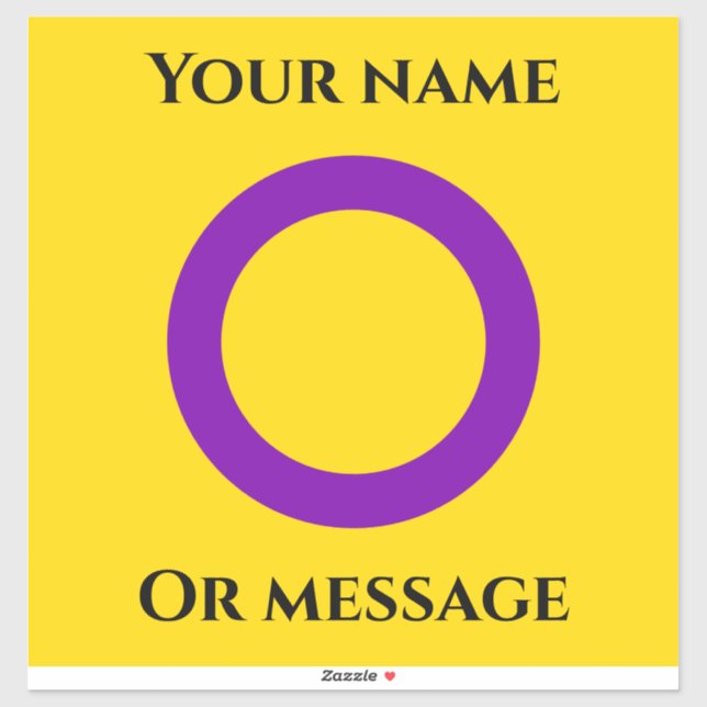 Intersex Pride flag  Sticker (Sheet)