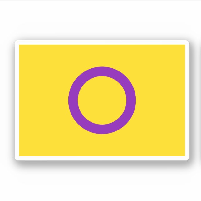Intersex Pride Flag Sticker (Front)