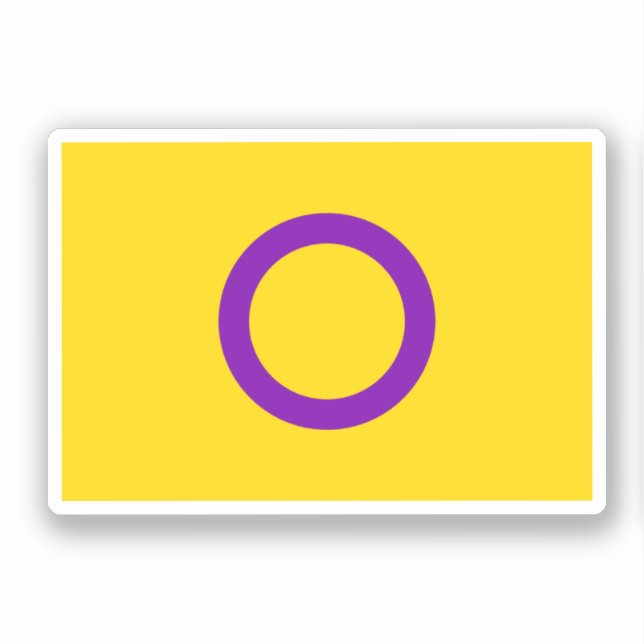 Intersex Pride Flag Sticker (Front)