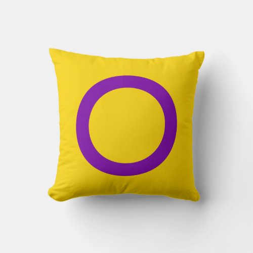 Intersex Pride Flag Throw Pillow