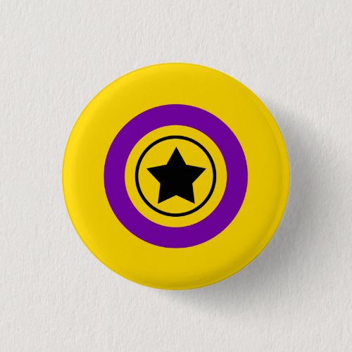 Intersex Pride Flag with a Star in a Circle Button Intersex Pride Flag with a Star in a Circle Button