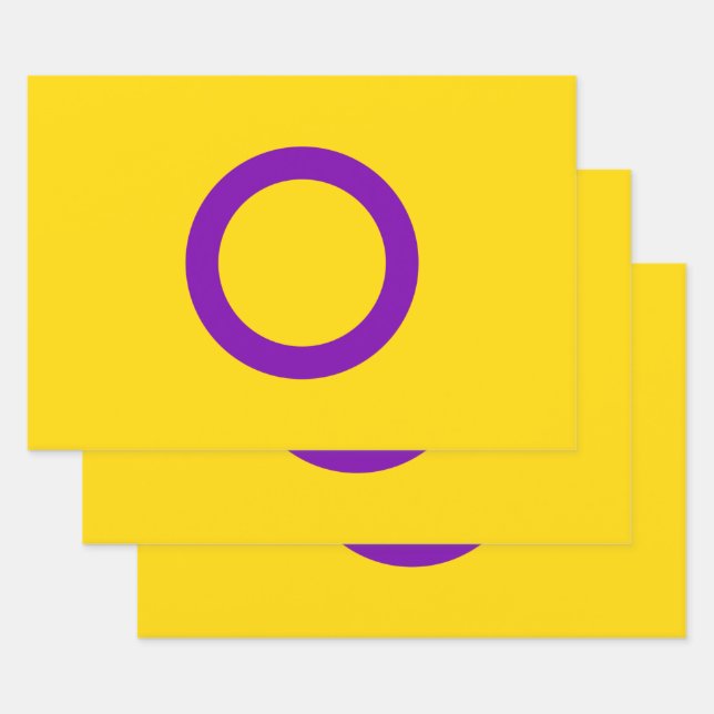 Intersex Pride Flag Wrapping Paper Sheets (Set)