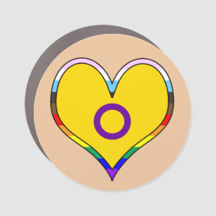 Intersex Pride Heart Car Magnet