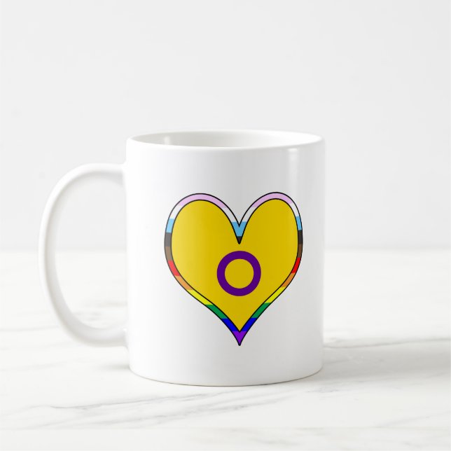 Intersex Pride Heart  Coffee Mug (Left)