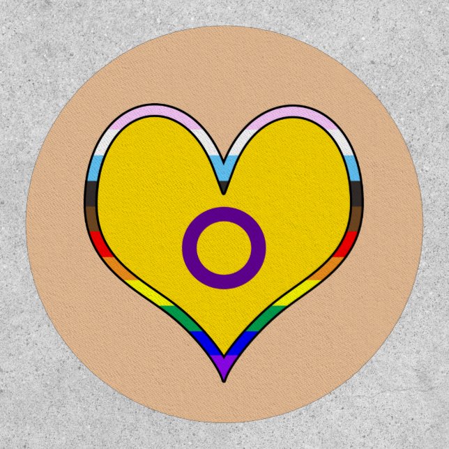Intersex Pride Heart Patch (Front)