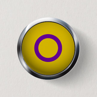 INTERSEX PRIDE MEDALLION PINBACK BUTTON