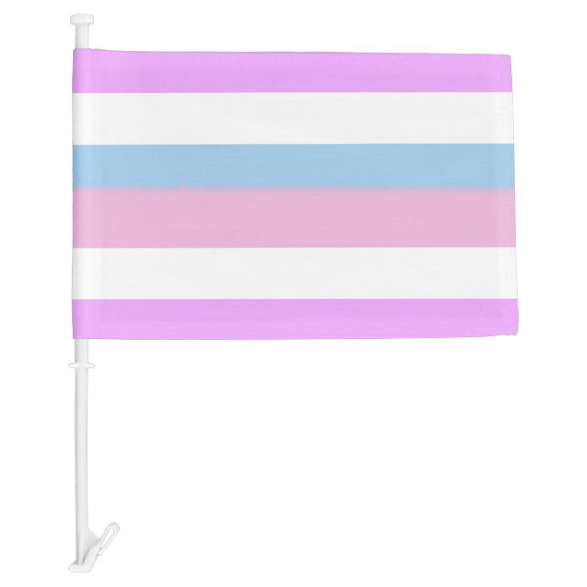 Intersex Pride Stripes Car Flag (Front)