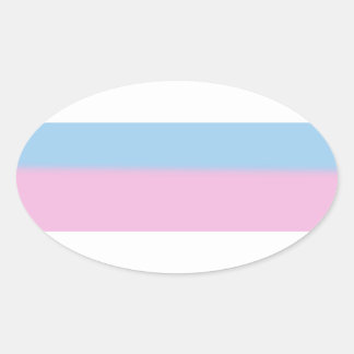 INTERSEX PRIDE STRIPES DESIGN OVAL STICKER
